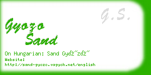 gyozo sand business card